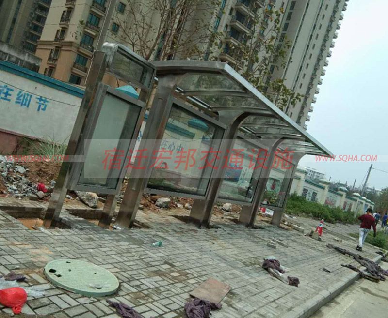 安徽不銹鋼候車(chē)亭安裝案例