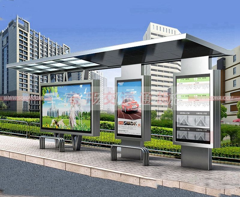 定制不銹鋼候車(chē)亭備受親睞配圖二